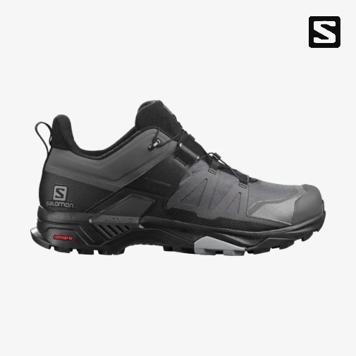 Grey / Black Salomon X Ultra 4 GTX Men's Hiking Shoes | PH 95732Q